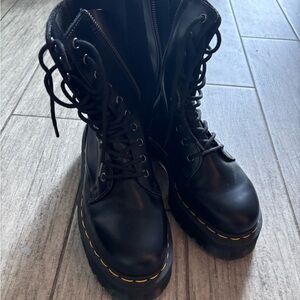 New dr martens 10 eye jadon hi boots in black